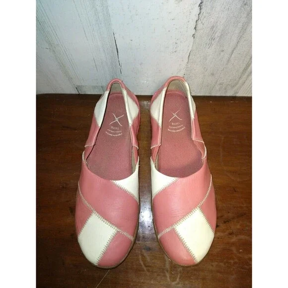 Patchwork Leather Women's Slip-On Shoes - Picture 5 of 11